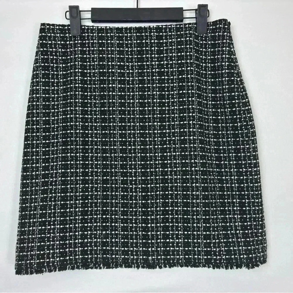 Ann Taylor Dresses & Skirts - Ann Taylor Wool Blend Pencil Skirt Lined Fringe Hem